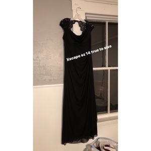 Black and Lace bridesmaid dress